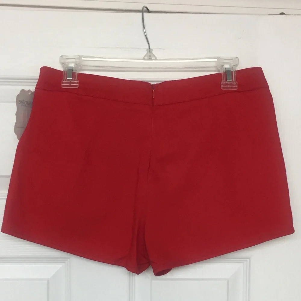 High Waist Bright Red Fun Skort / Shorts Sz M NWT